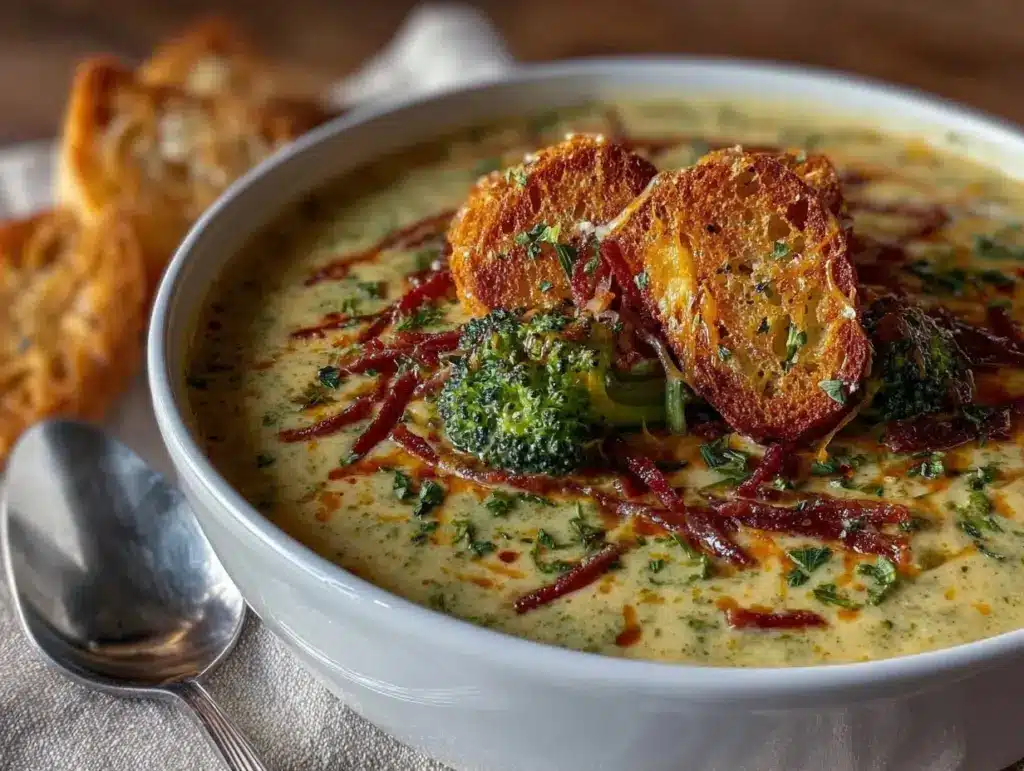 smoked Gouda broccoli soup - featured image