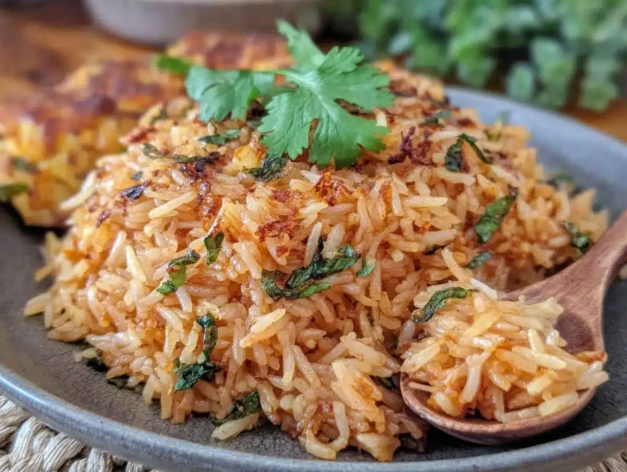 spicy garlic butter fried rice preparation steps