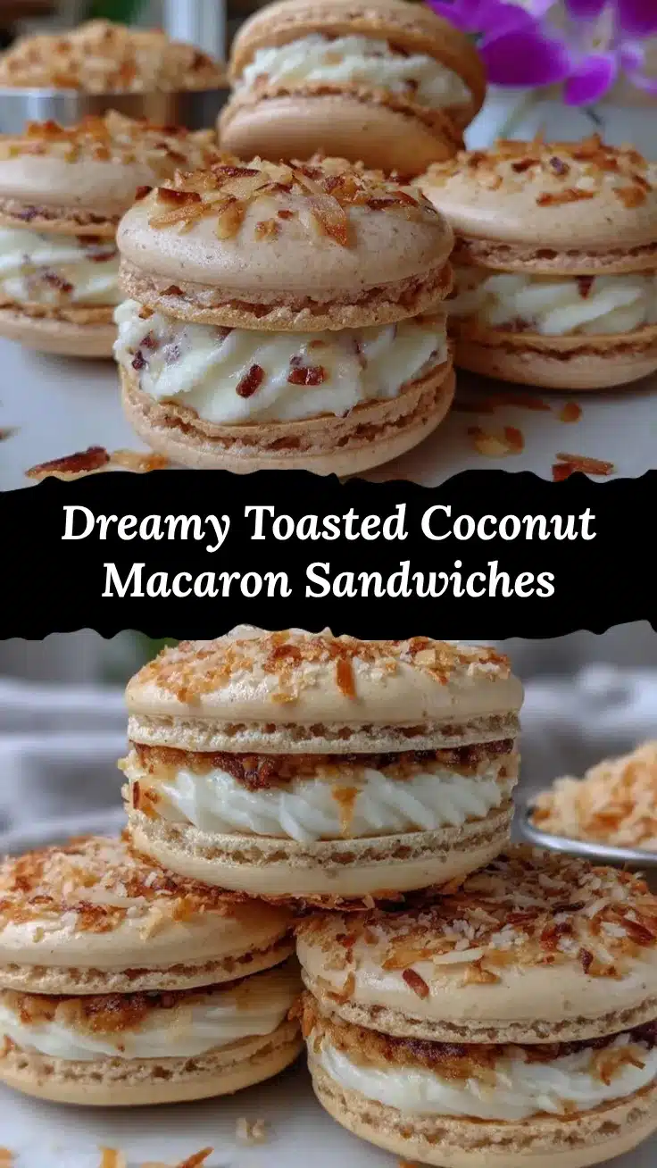 toasted coconut cream macarons recipe