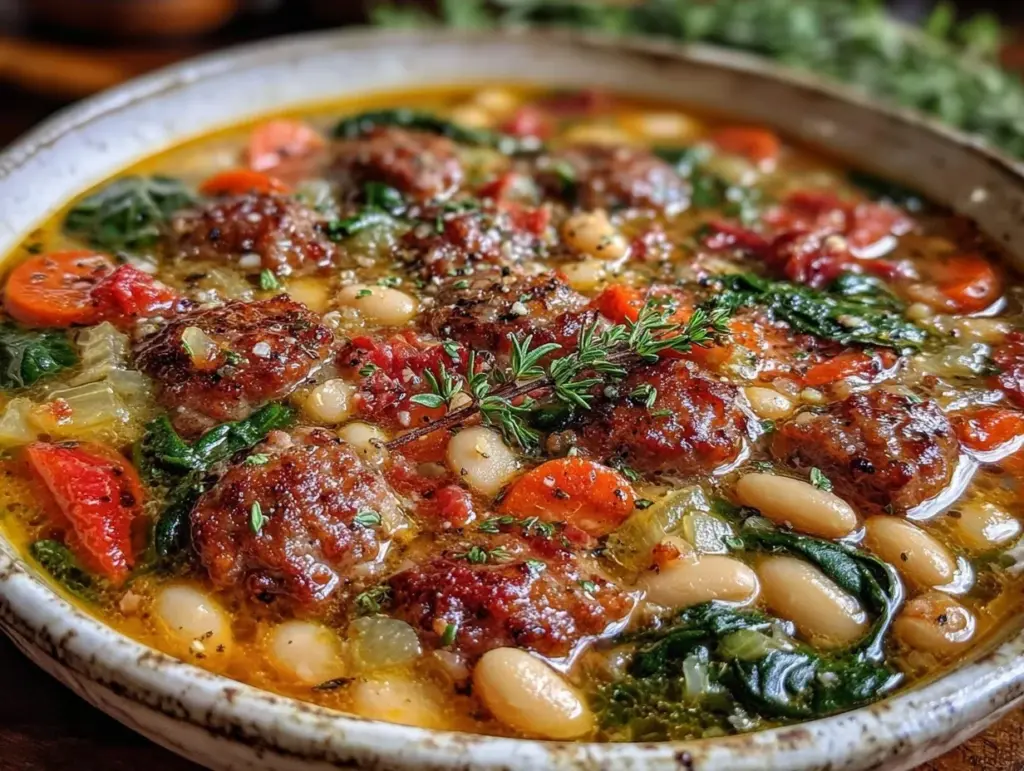 Tuscan sausage and bean soup - featured image