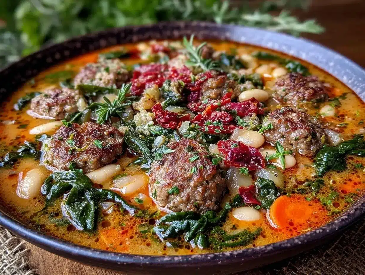 Tuscan sausage and bean soup preparation steps