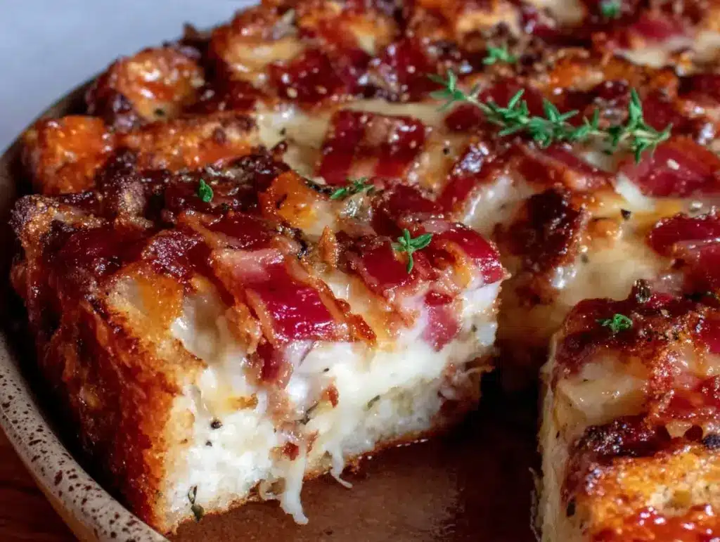 bacon and gruyere breakfast strata - featured image