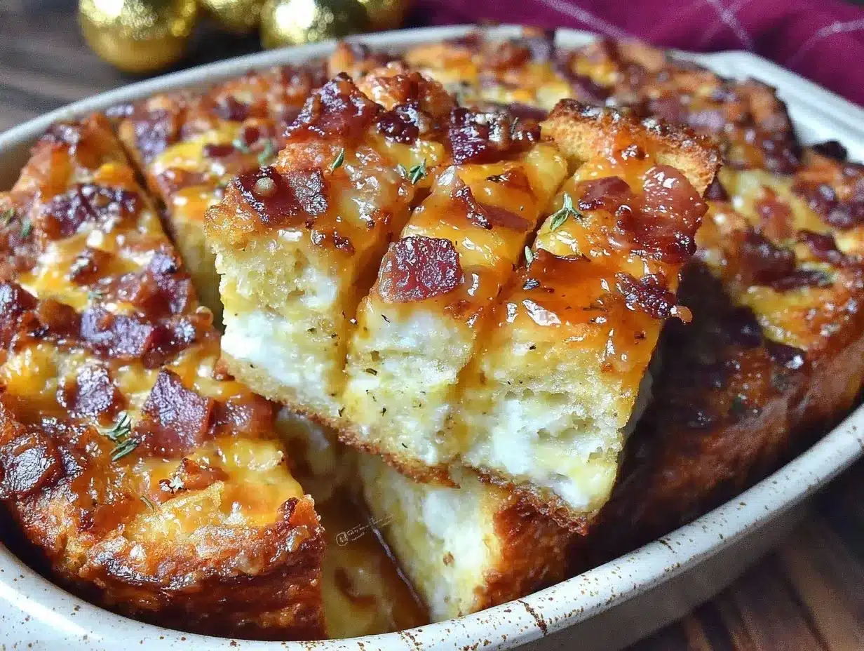 bacon and gruyere breakfast strata preparation steps
