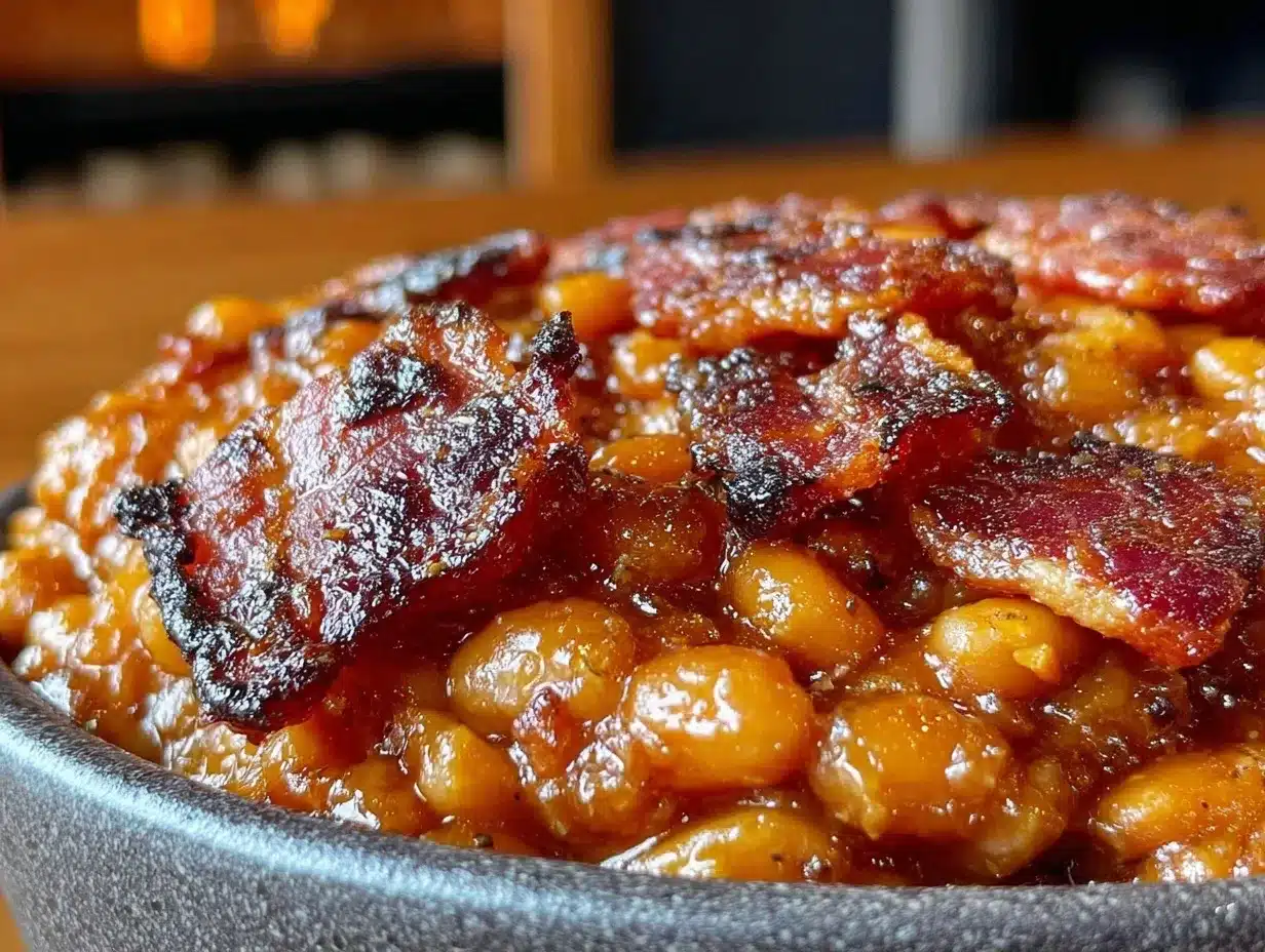 baked beans with bacon and brown sugar preparation steps
