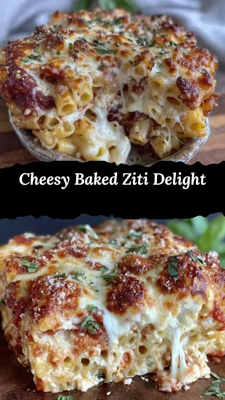 baked ziti with three cheeses recipe