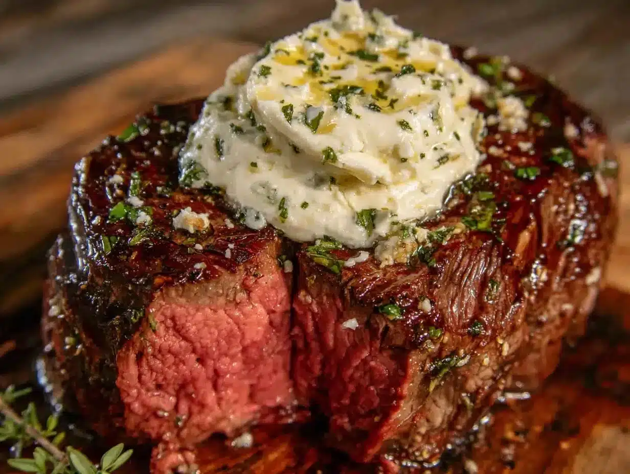 beef tenderloin with blue cheese butter preparation steps