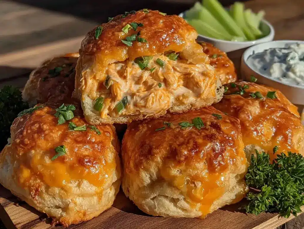 buffalo chicken biscuit bombs - featured image