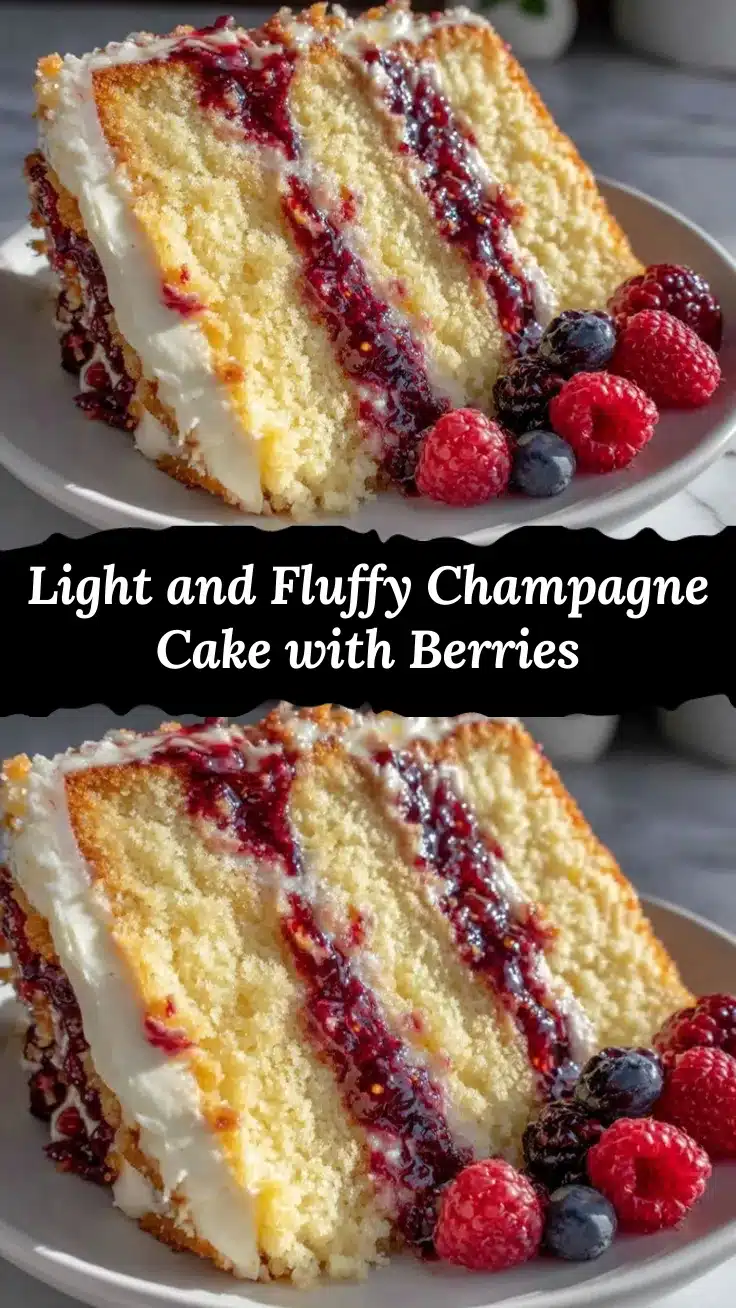 champagne cake with berry filling recipe