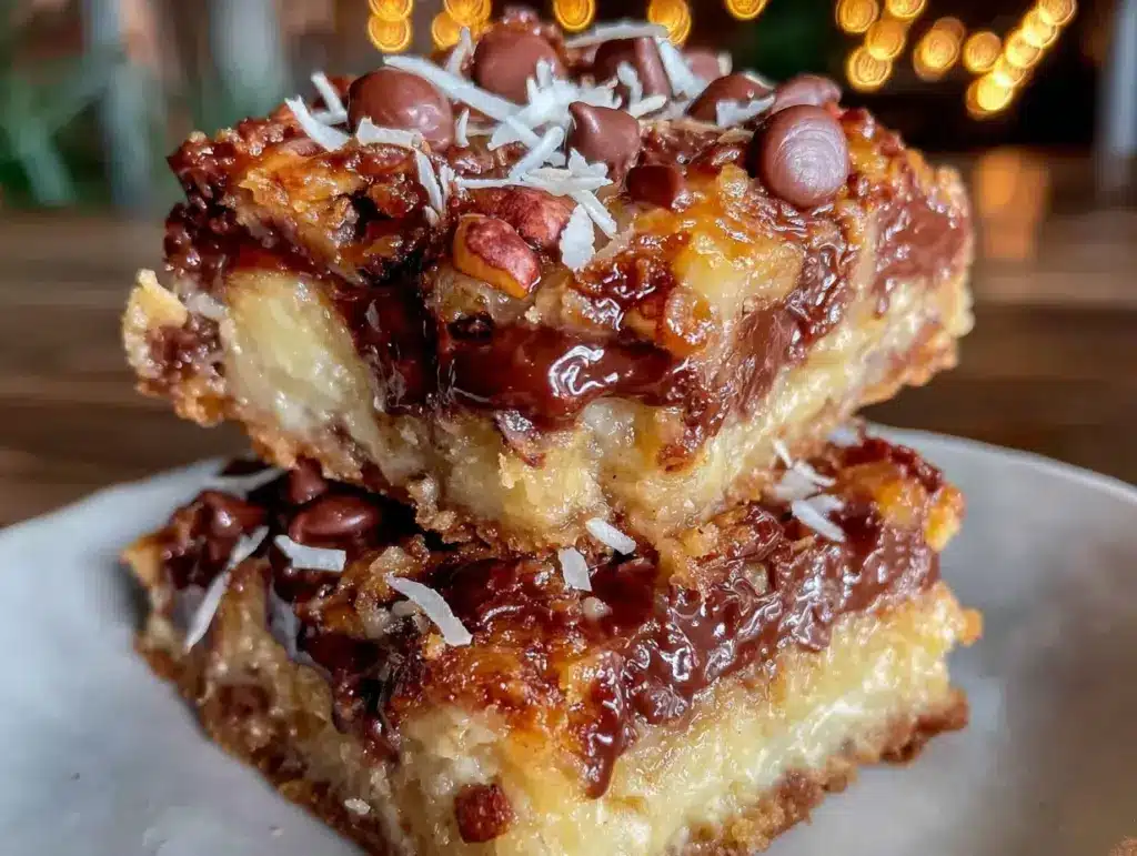 chewy 7-layer bars recipe - featured image