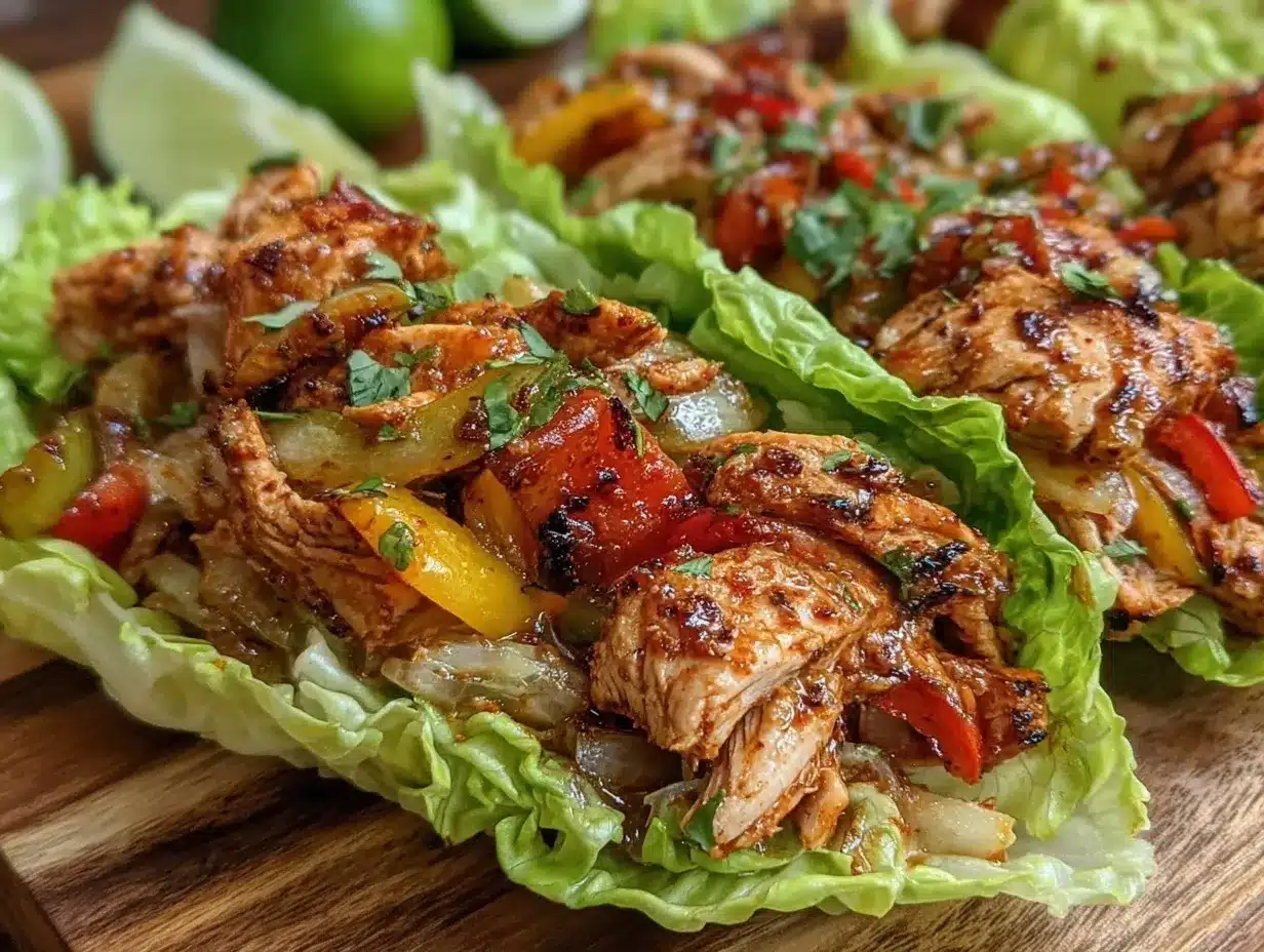 chicken fajita lettuce boats preparation steps