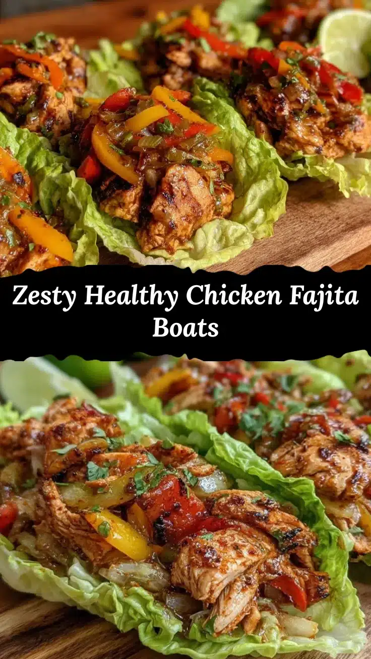 chicken fajita lettuce boats recipe