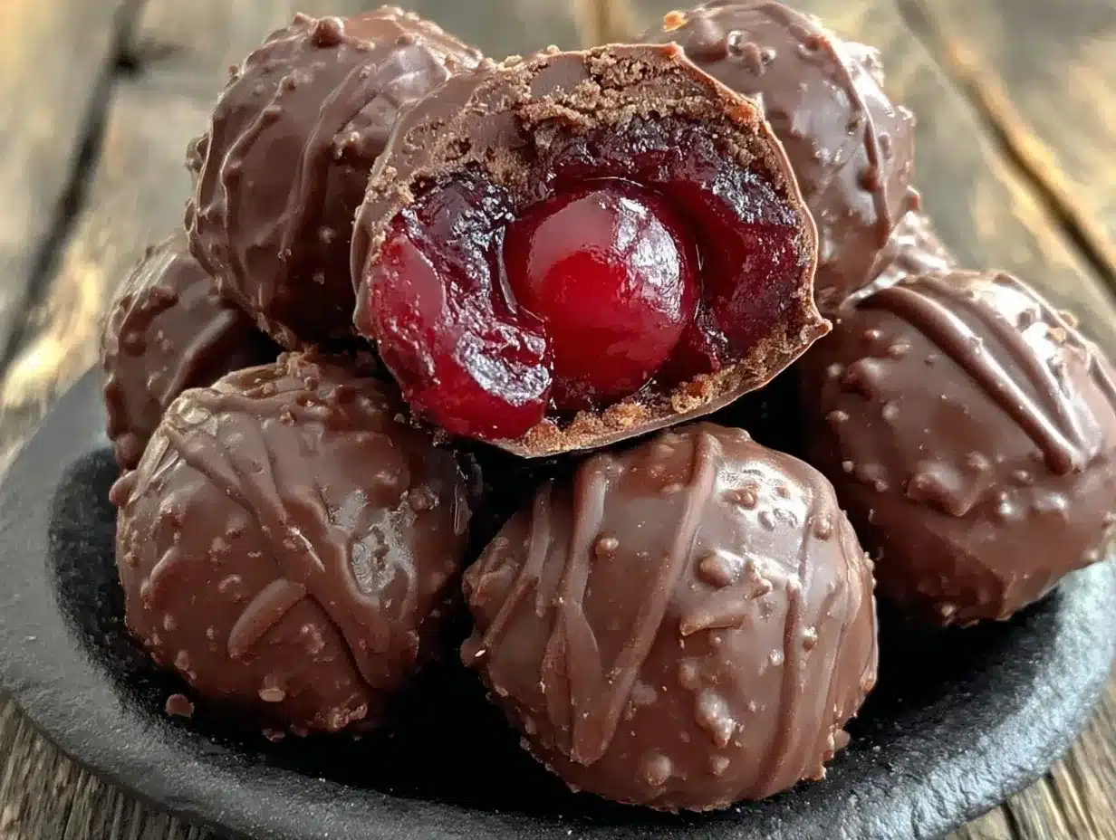 chocolate-covered cherry cordials preparation steps