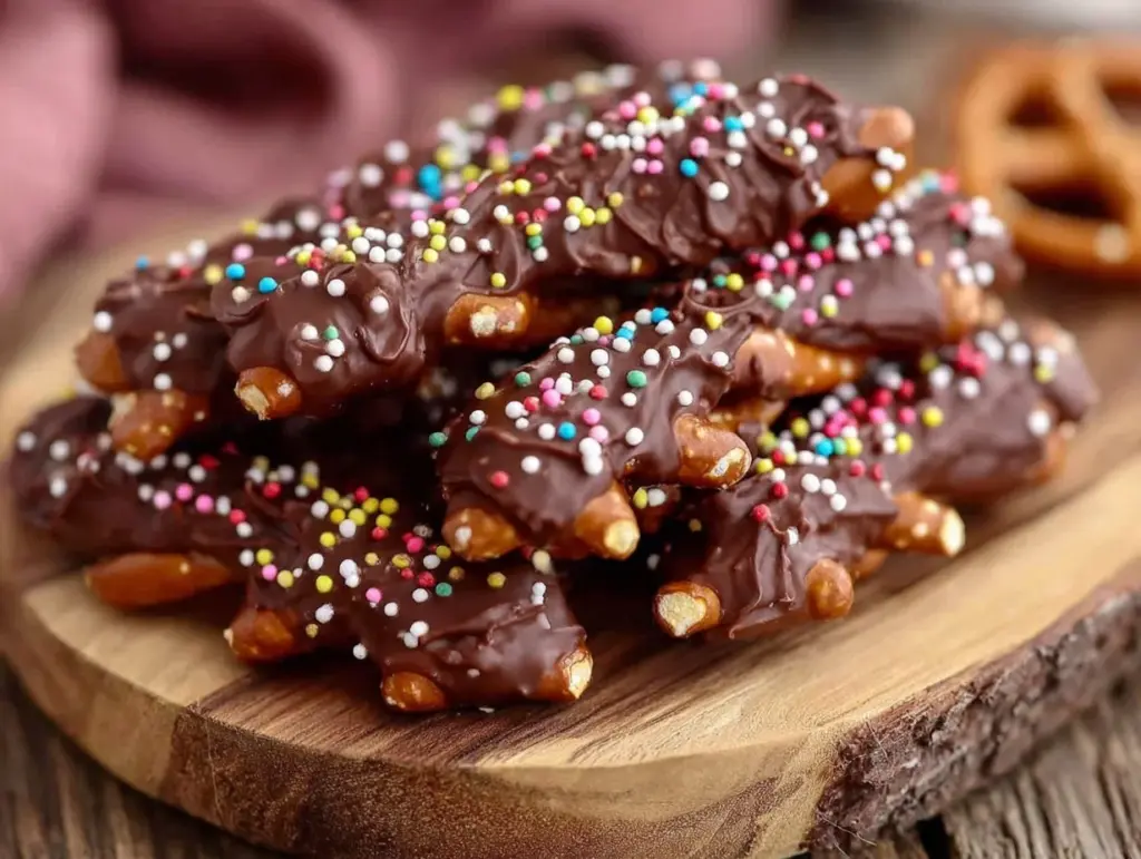 chocolate-covered pretzel rods - featured image