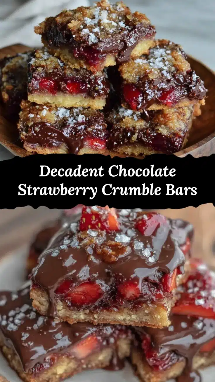 chocolate-covered strawberry crumble bars recipe