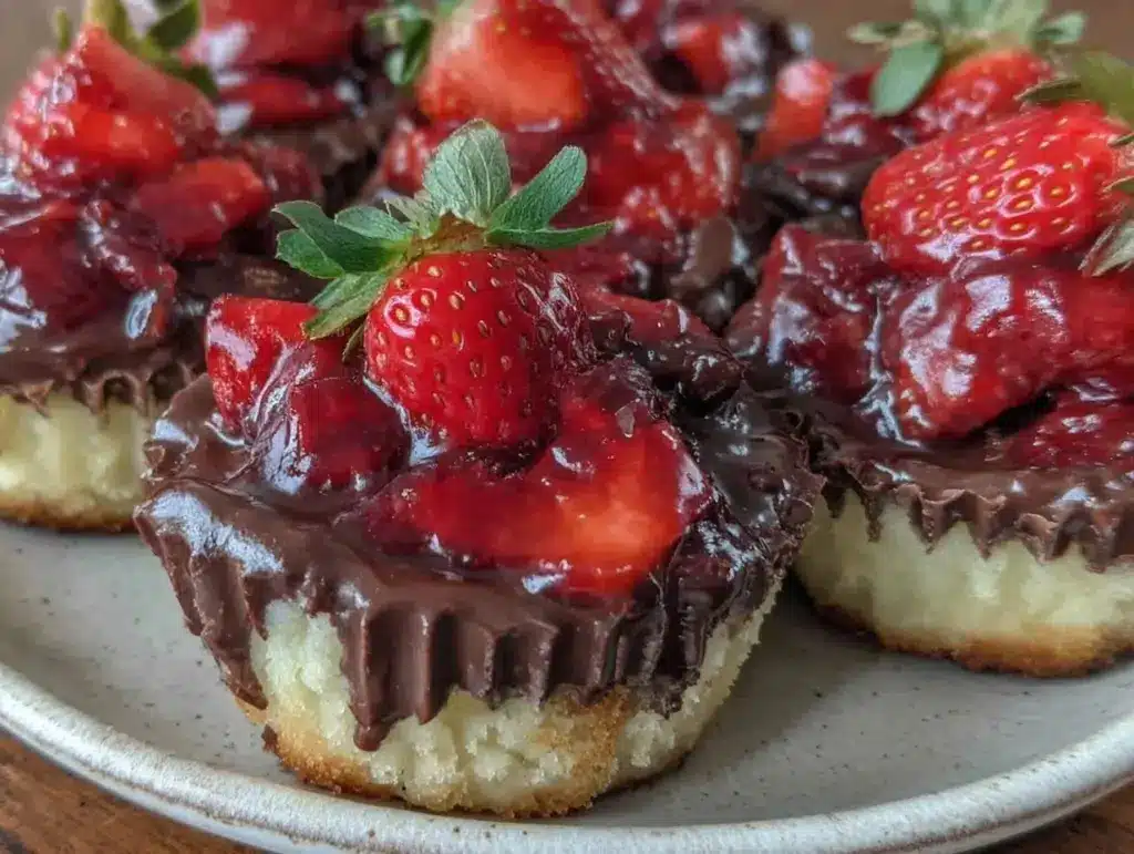 chocolate-covered strawberry cupcake bites - featured image