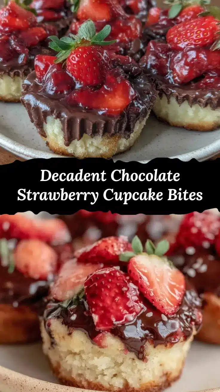 chocolate-covered strawberry cupcake bites recipe
