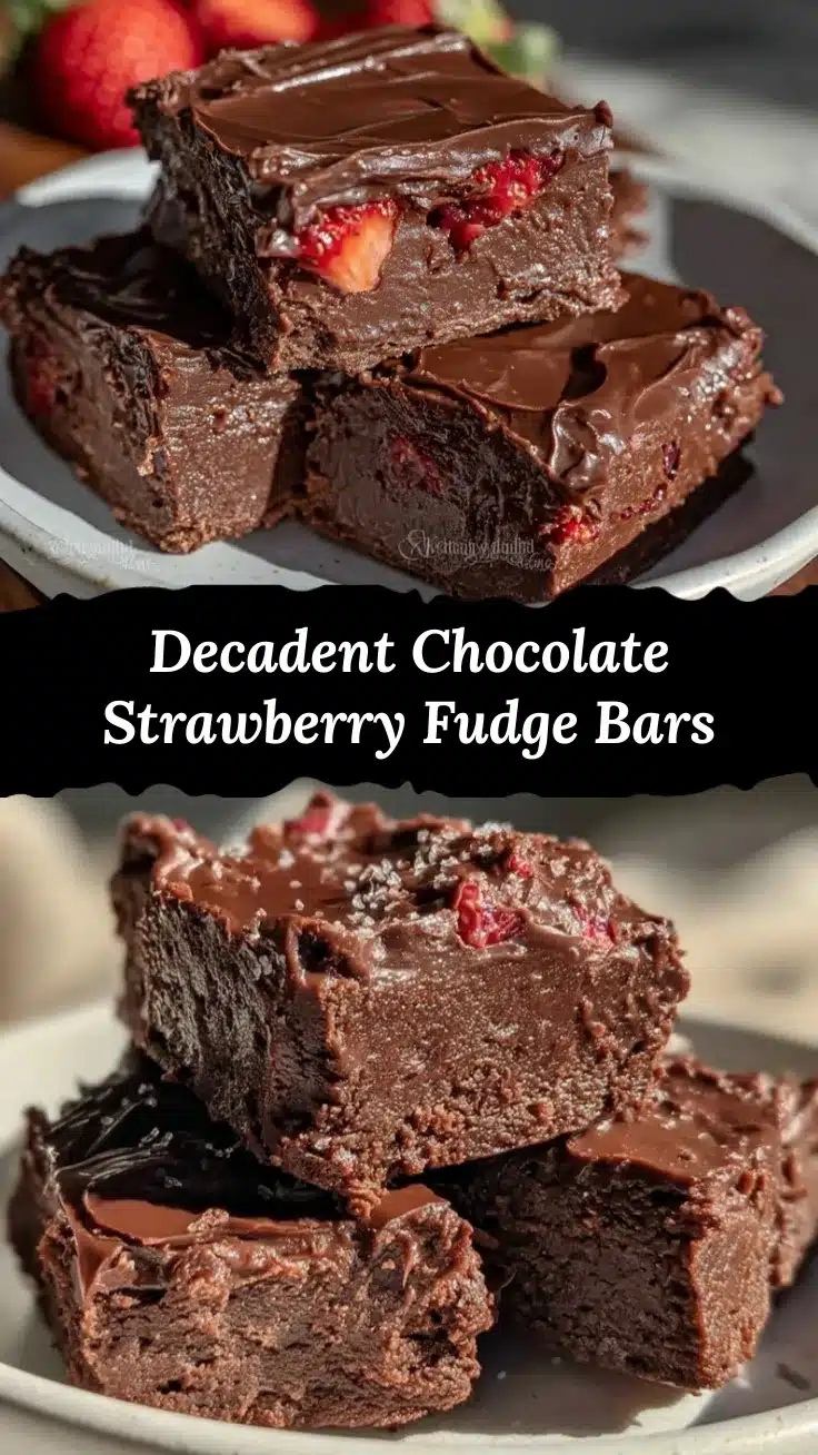 chocolate-covered strawberry fudge bars recipe