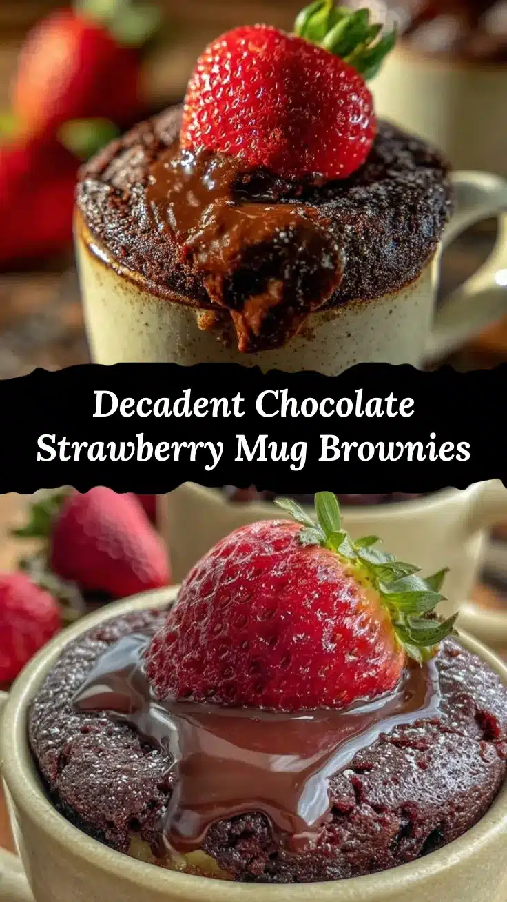 chocolate-covered strawberry mug brownies recipe