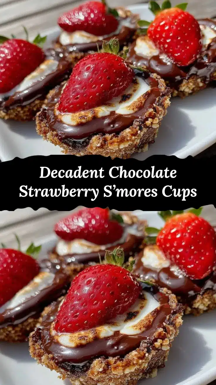 chocolate-covered strawberry s’mores cups recipe