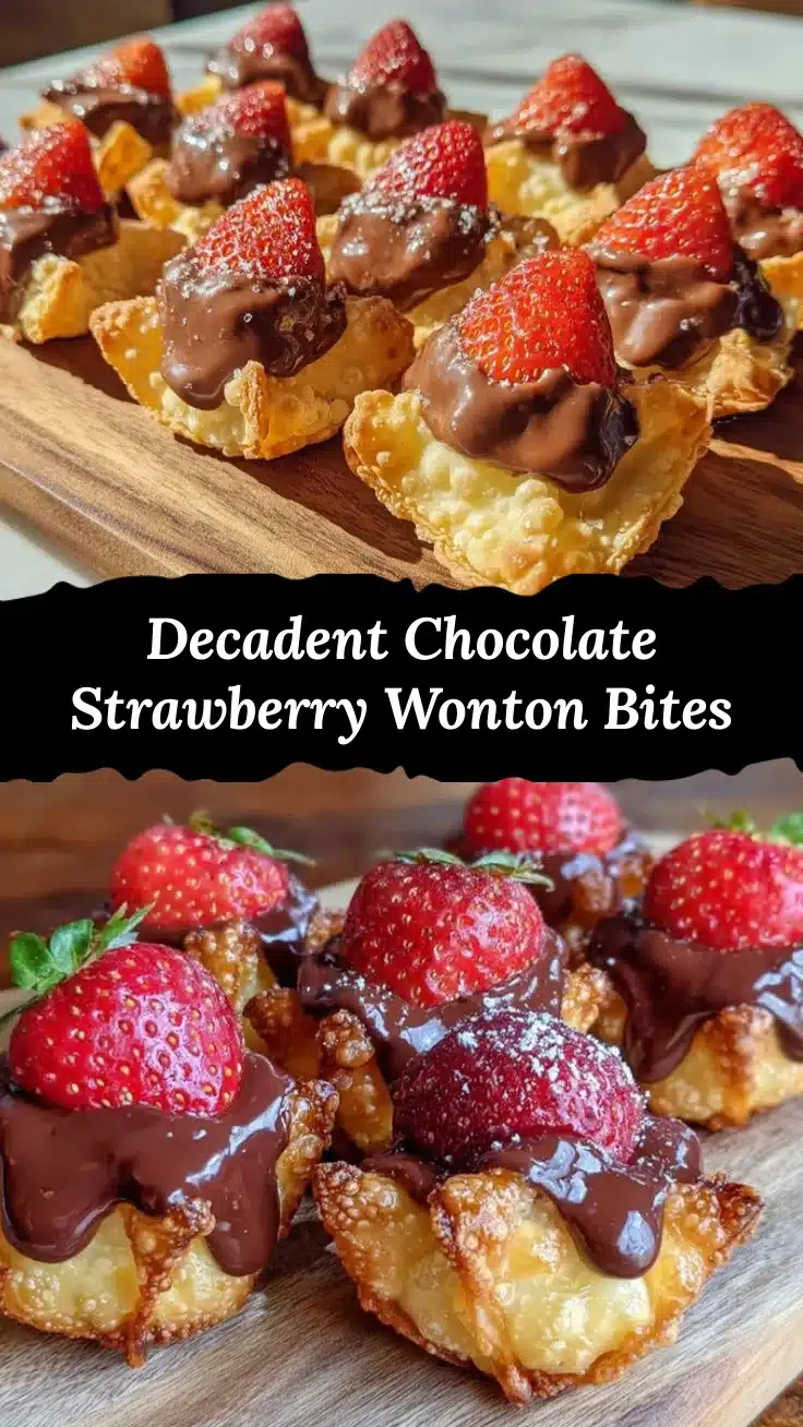 chocolate-covered strawberry wonton bites recipe