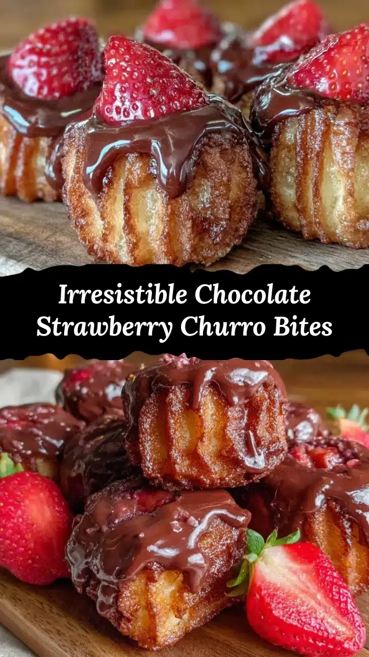 chocolate-dipped strawberry churro bites recipe
