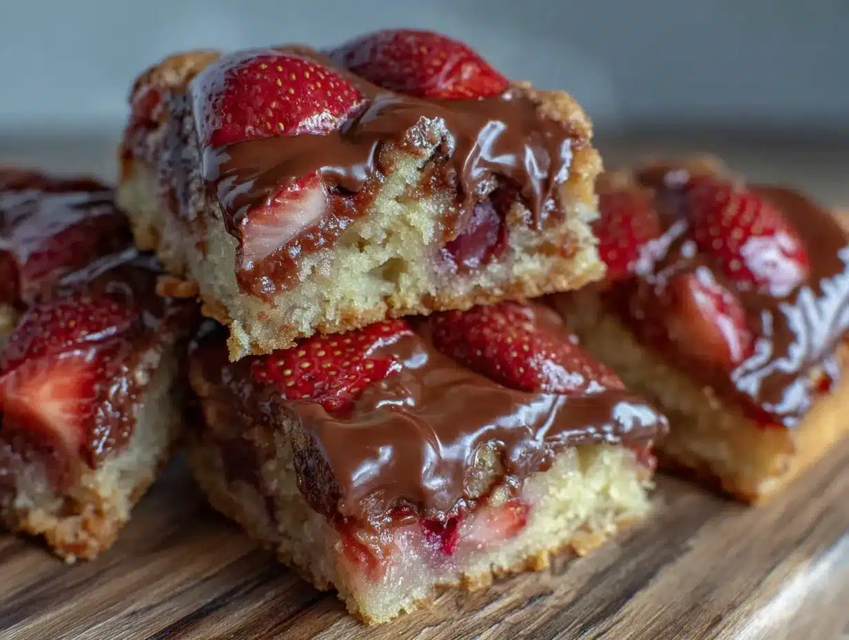 chocolate-dipped strawberry cookie bars preparation steps