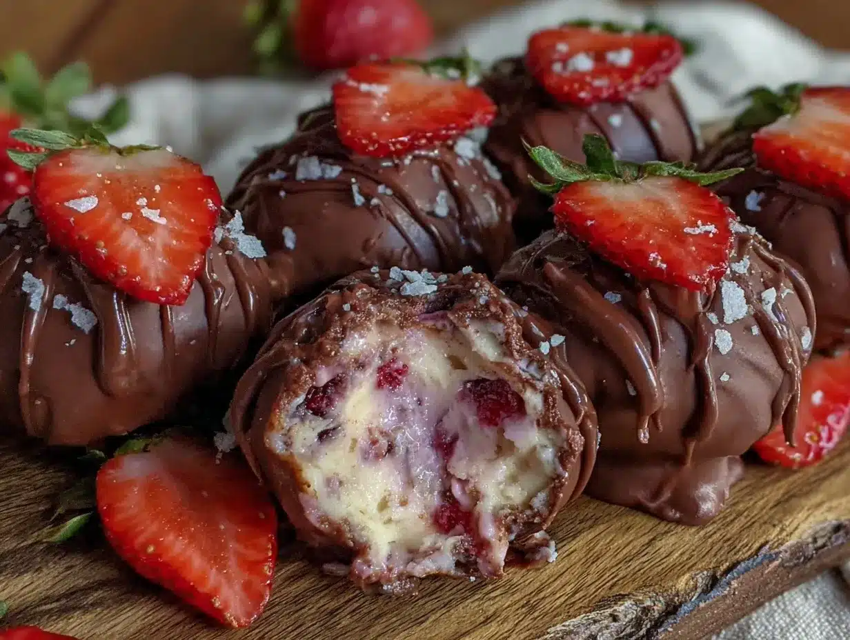 chocolate-dipped strawberry ice cream bites preparation steps