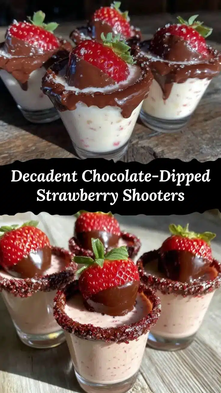 chocolate-dipped strawberry milkshake shooters recipe