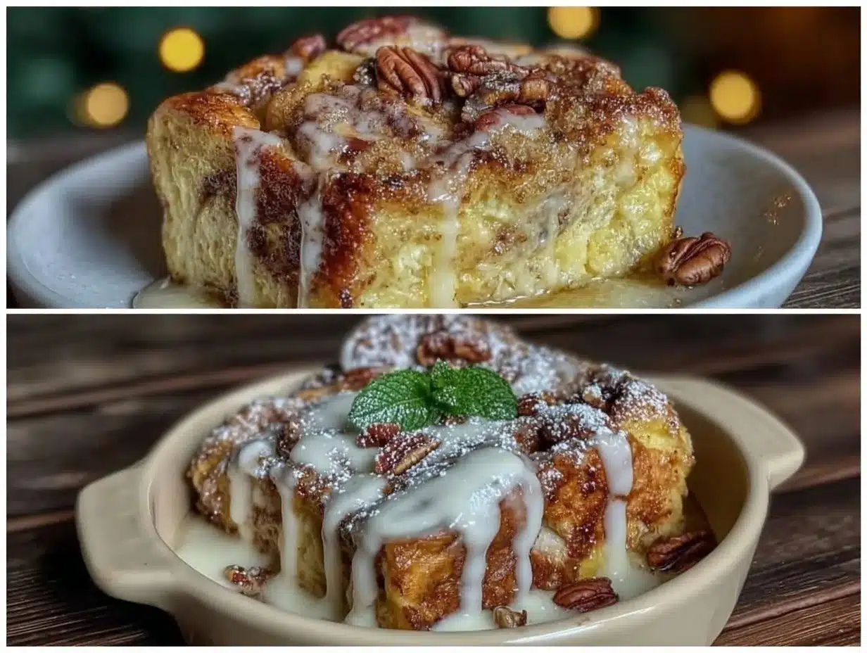 cinnamon roll french toast bake preparation steps