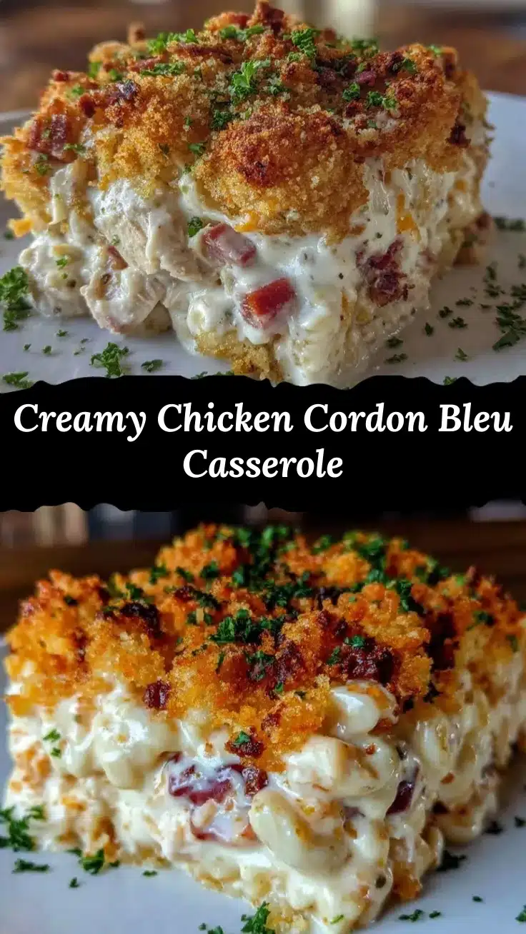 creamy chicken cordon bleu casserole recipe