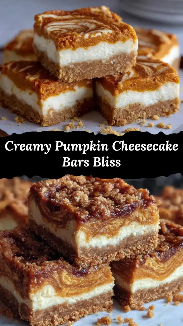 creamy pumpkin cheesecake bars recipe