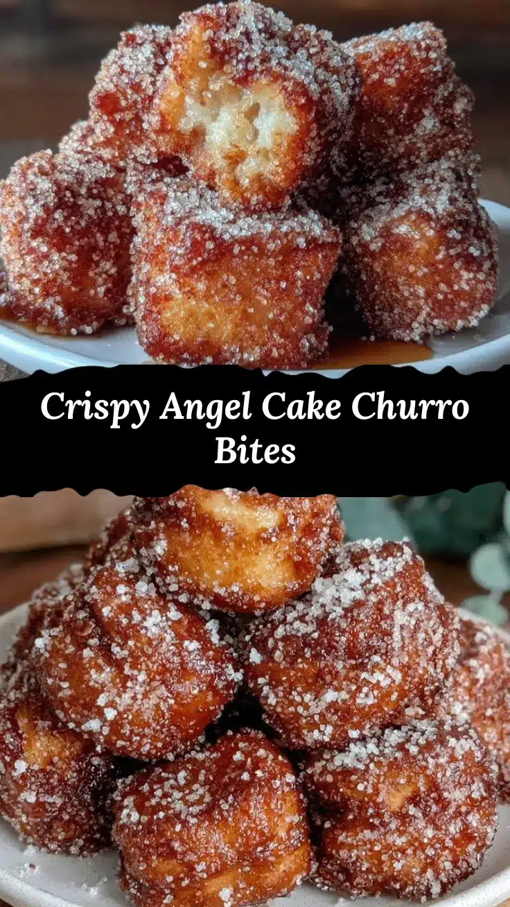crispy angel cake churro bites recipe
