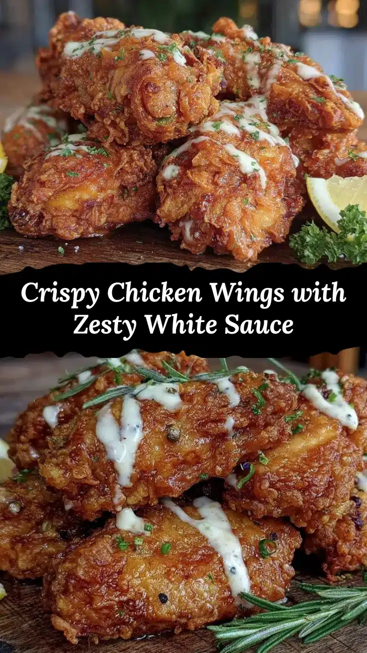 crispy chicken wings with Alabama white sauce recipe