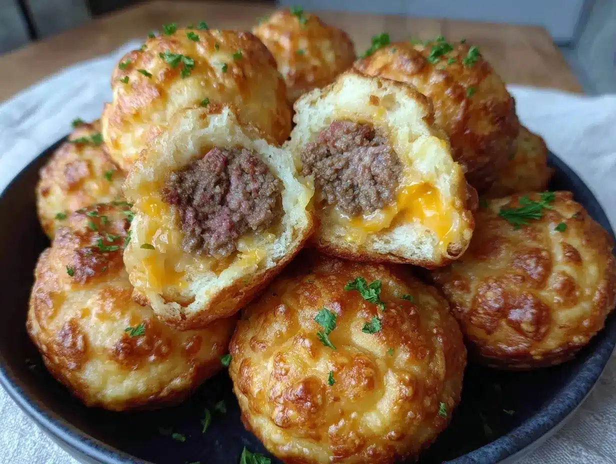 crispy garlic parmesan cheeseburger bombs preparation steps