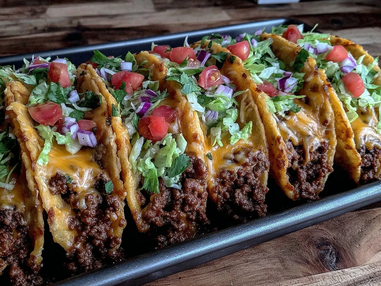 crispy oven-baked cheesy tacos preparation steps