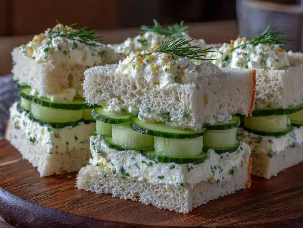 cucumber dill tea sandwiches - featured image