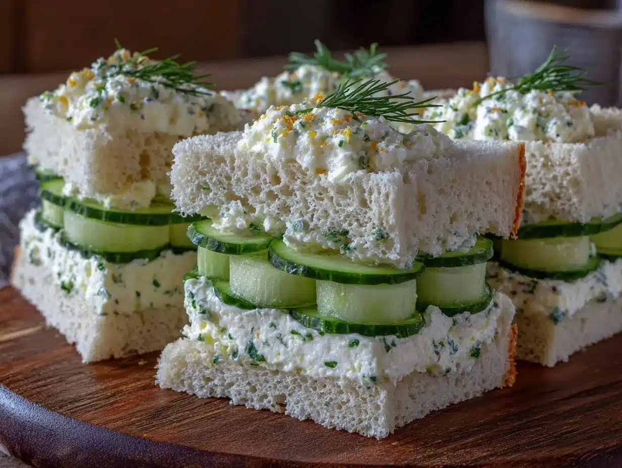 cucumber dill tea sandwiches preparation steps