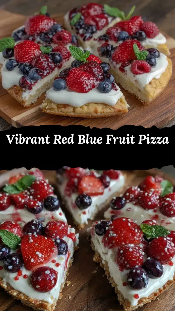 Dr Seuss Red Blue Fruit Pizza recipe