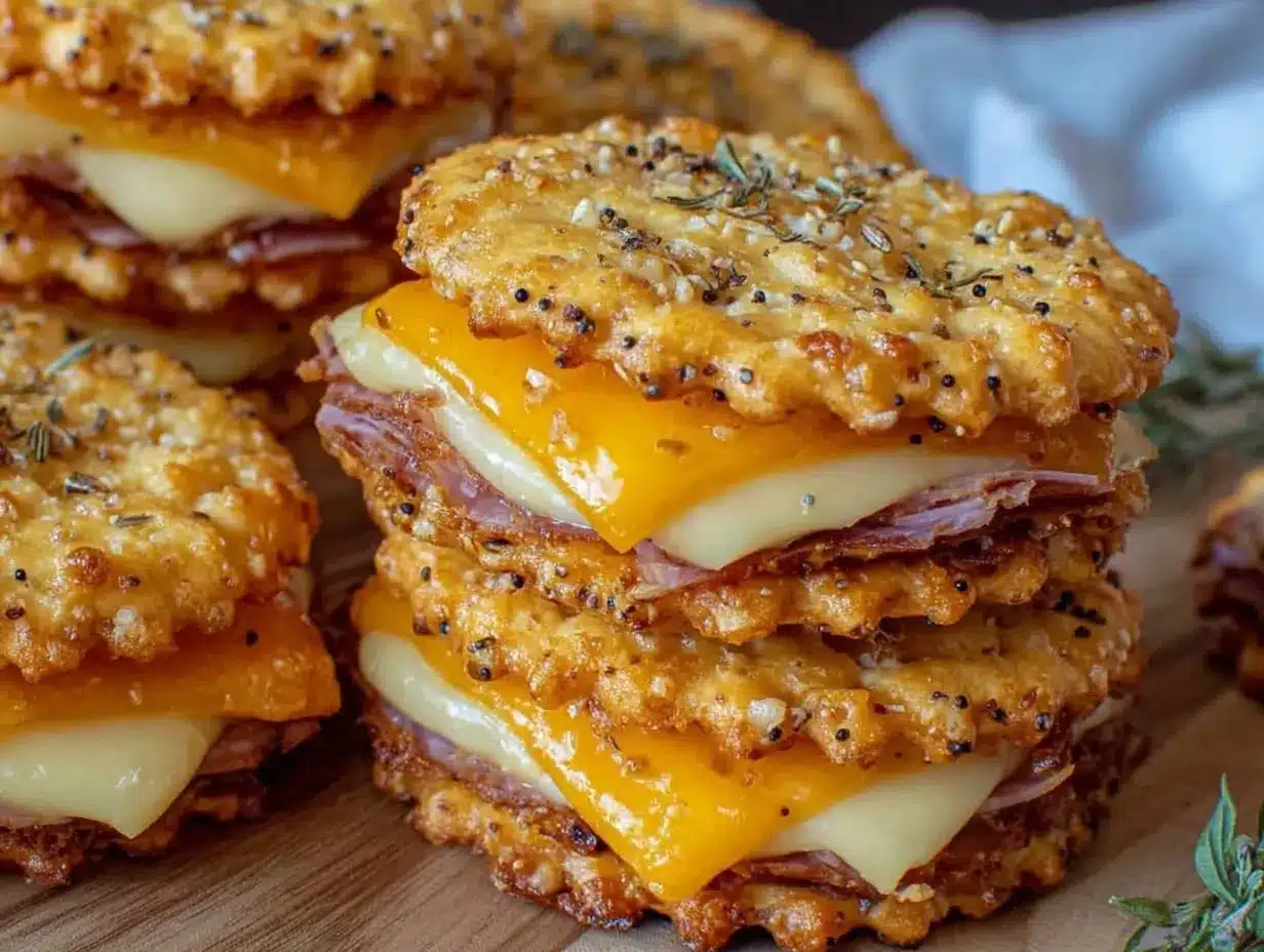 Easy Ritz Cracker Party Sandwiches preparation steps