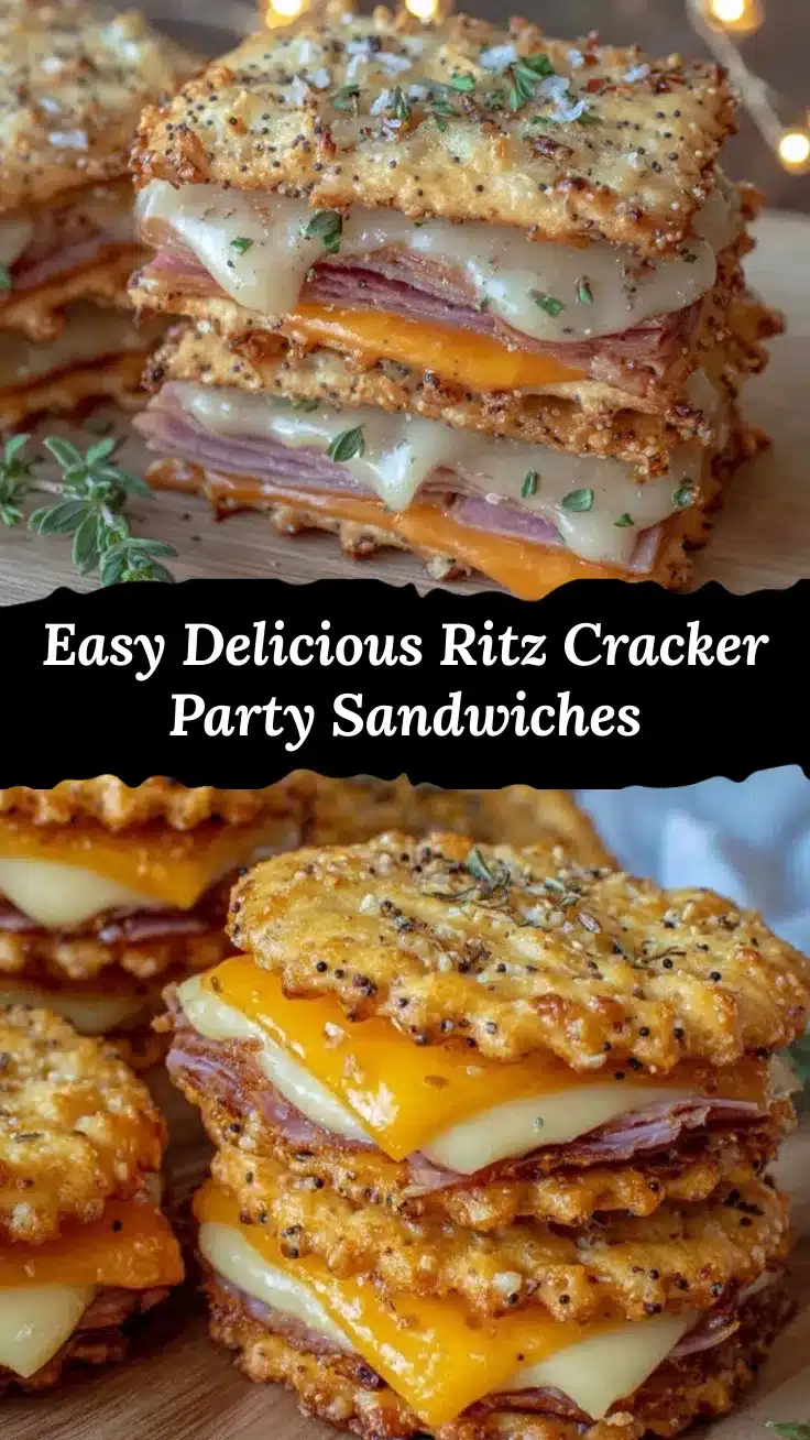 Easy Ritz Cracker Party Sandwiches recipe