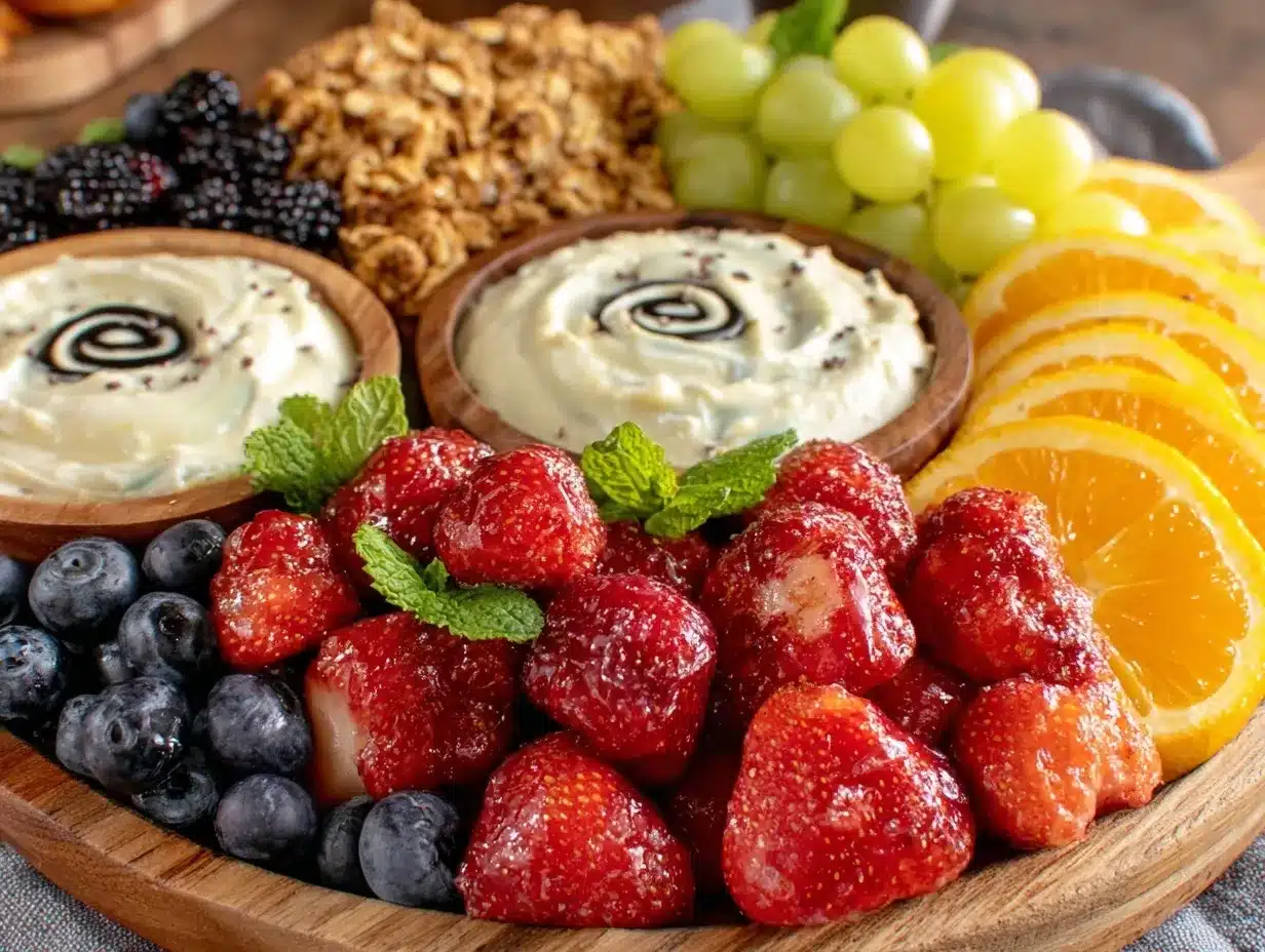 Fresh Galentines Build-Your-Own Fruit Board preparation steps