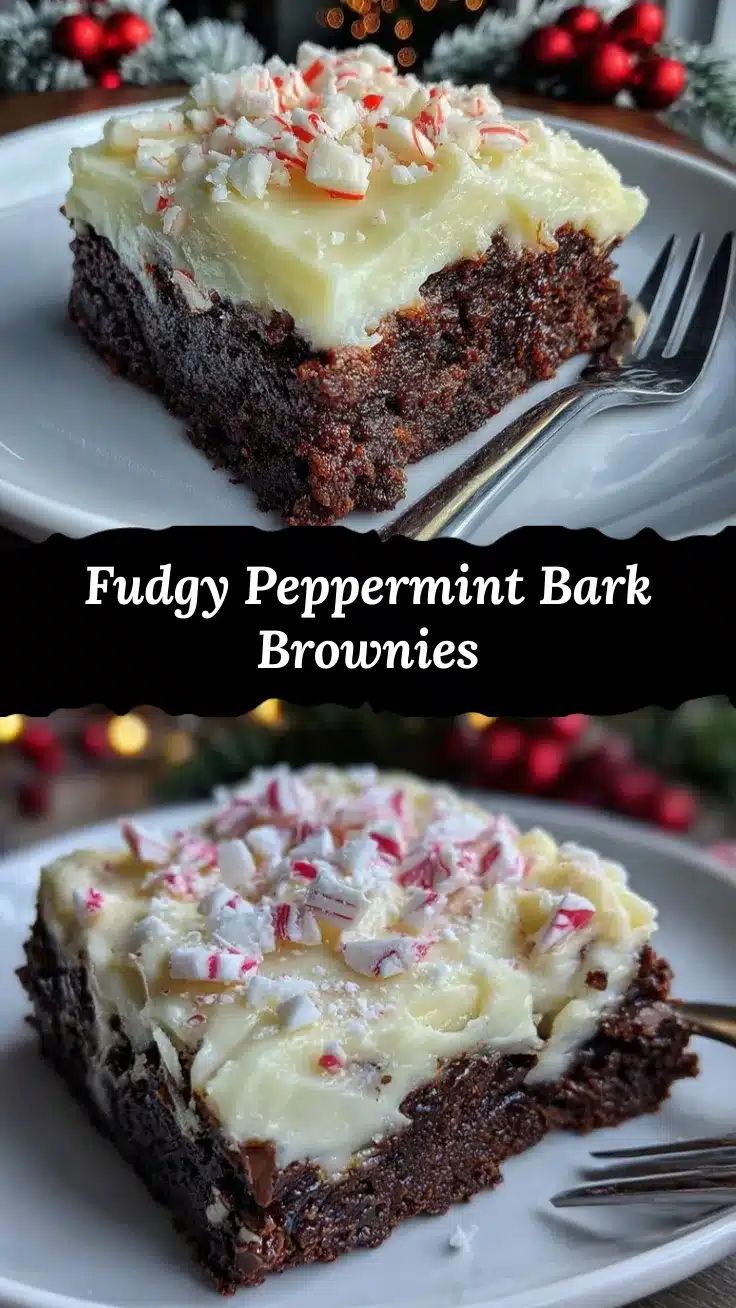 fudgy peppermint bark brownies recipe