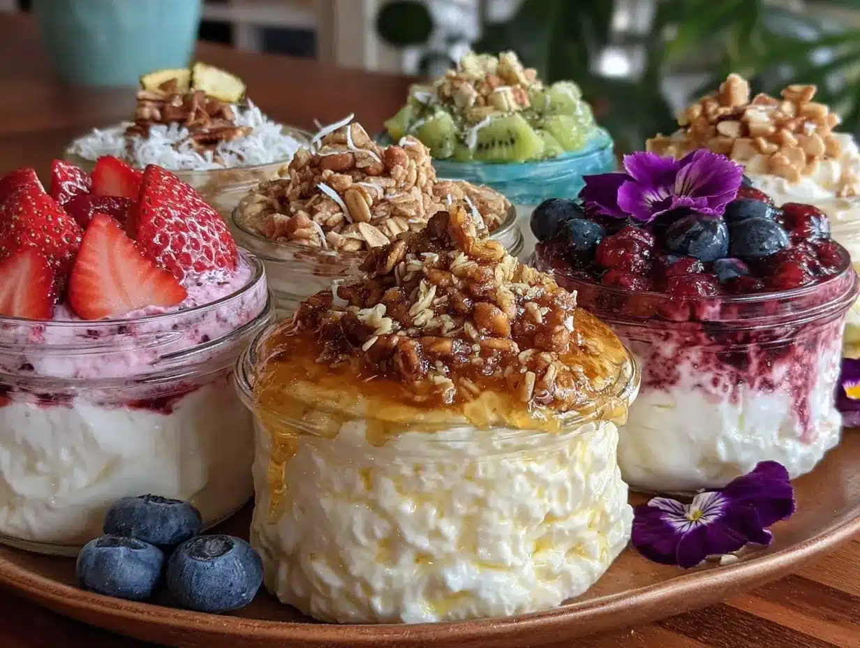 Galentine’s DIY yogurt bar preparation steps