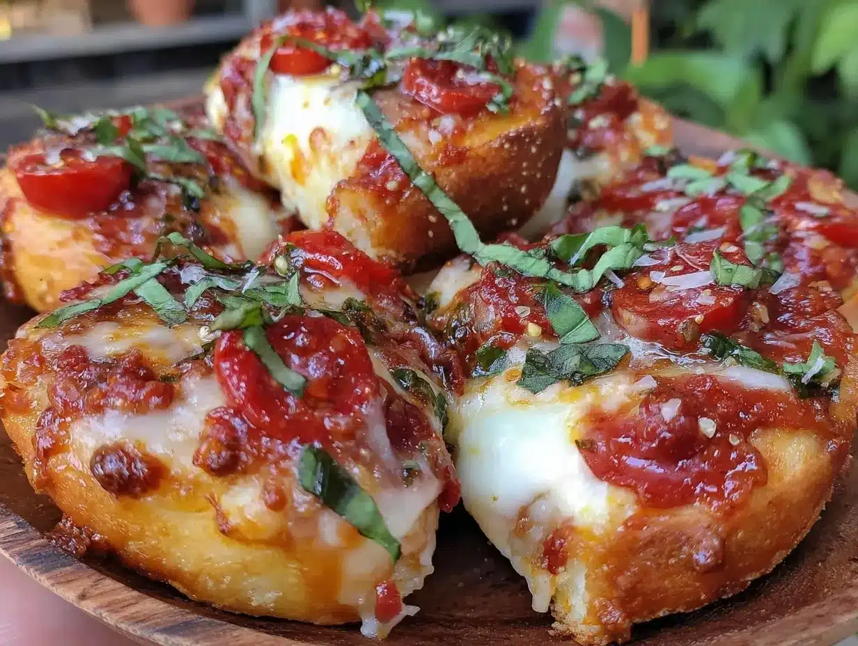 Galentine’s heart-shaped mini pizzas preparation steps