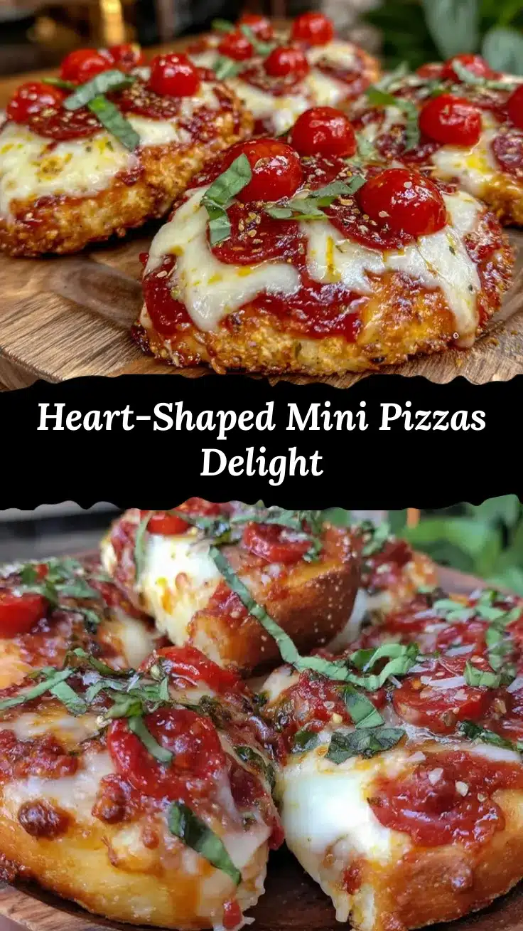 Galentine’s heart-shaped mini pizzas recipe