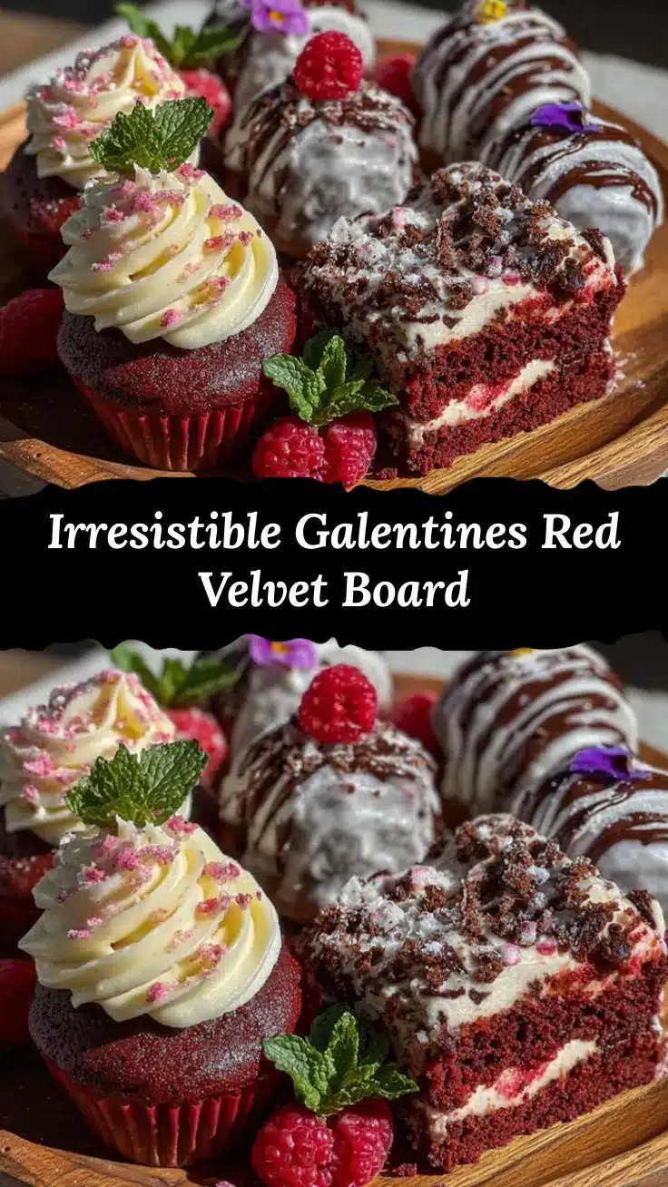galentines red velvet dessert board recipe