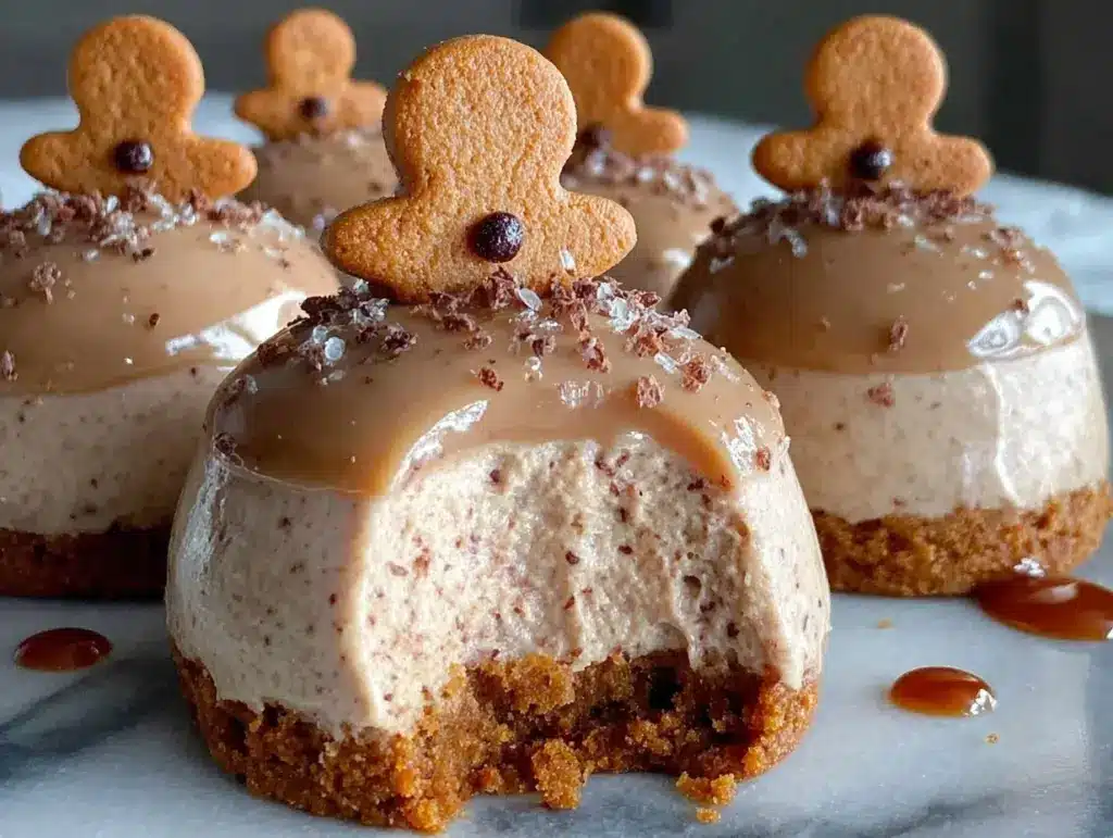 gingerbread latte mousse domes - featured image