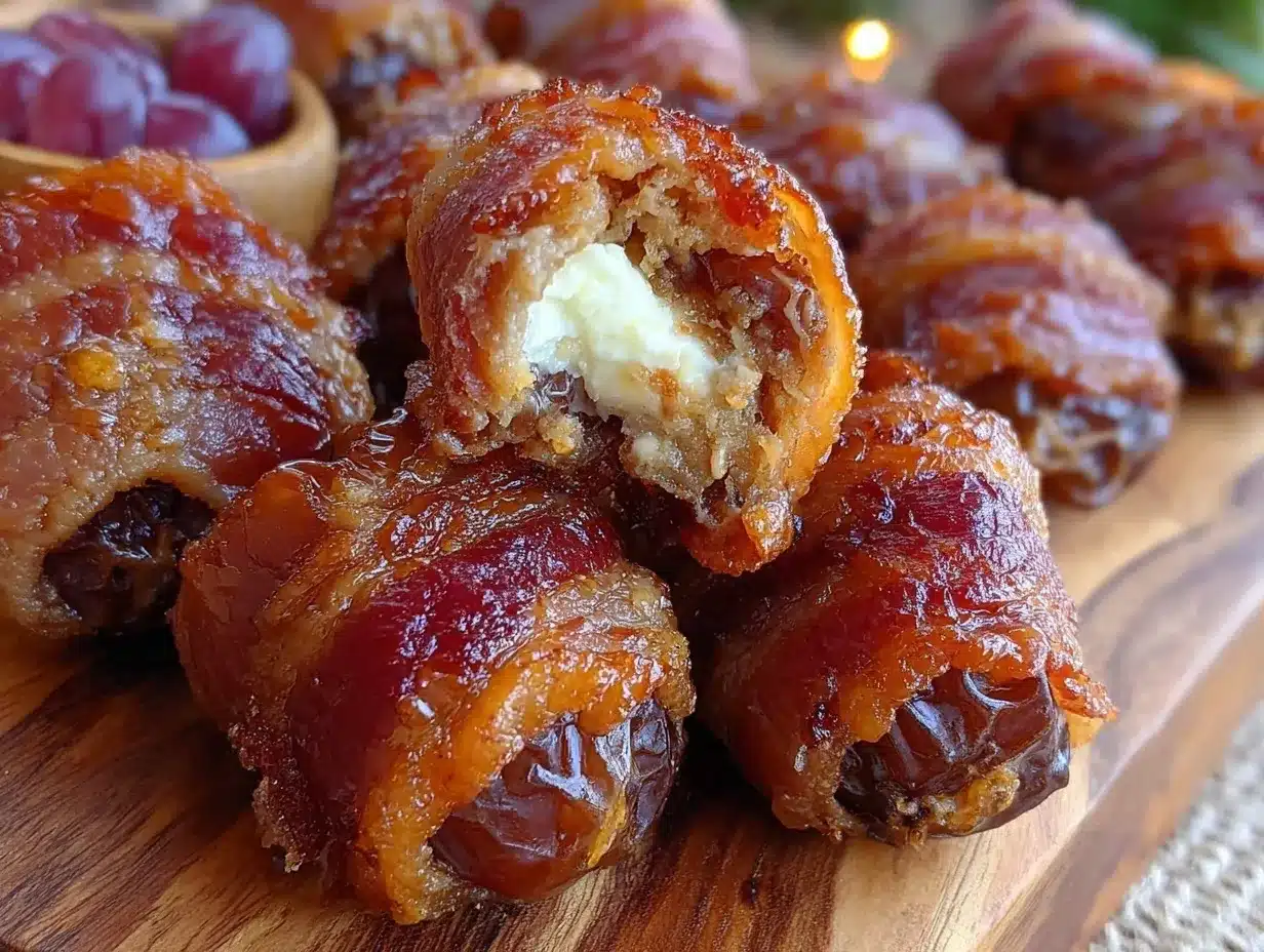 goat cheese stuffed dates wrapped in bacon preparation steps