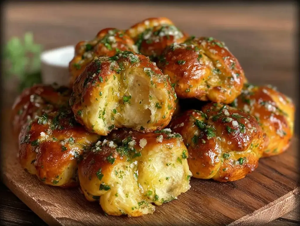 green garlic butter knots - featured image