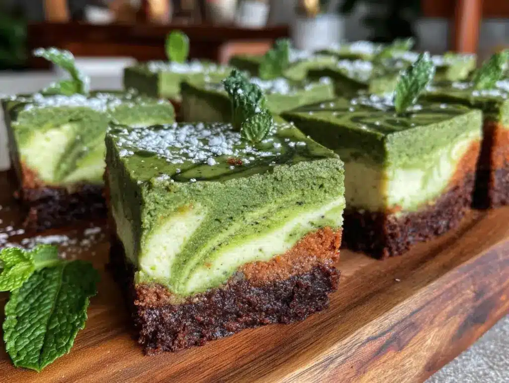 green velvet cheesecake bars - featured image